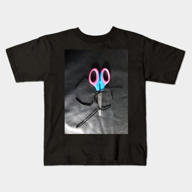 A face with two eyes Kids T-Shirt by walter festuccia